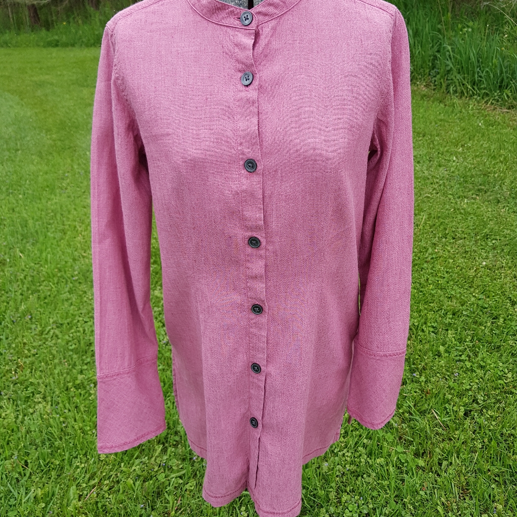 J Jill Linen Cotton Blend Tunic Top Womens Xs Pink Minimalist Coastal Chic